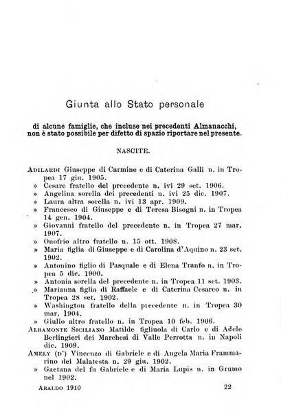 L'araldo almanacco nobiliare del napoletano