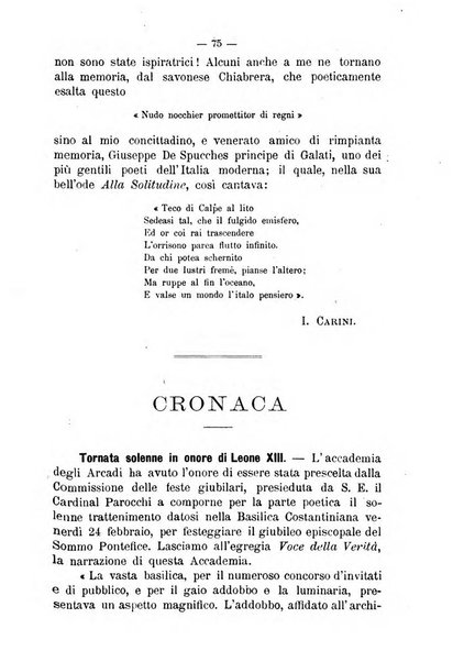 L'Arcadia periodico mensile di scienze, lettere ed arti