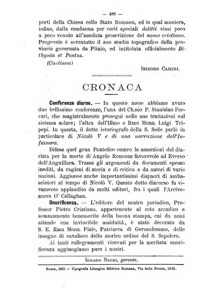 L'Arcadia periodico mensile di scienze, lettere ed arti