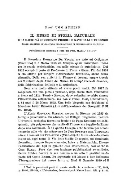 Archeion archivio di storia della scienza