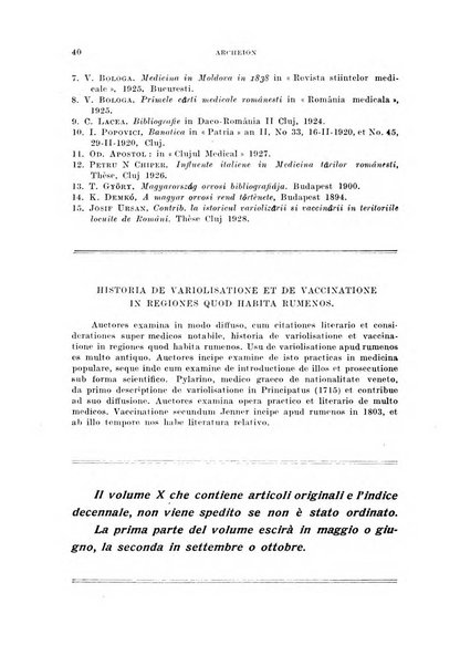 Archeion archivio di storia della scienza