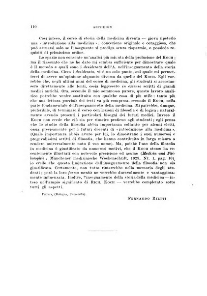 Archeion archivio di storia della scienza