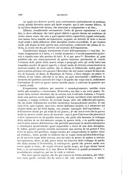 Archeion archivio di storia della scienza