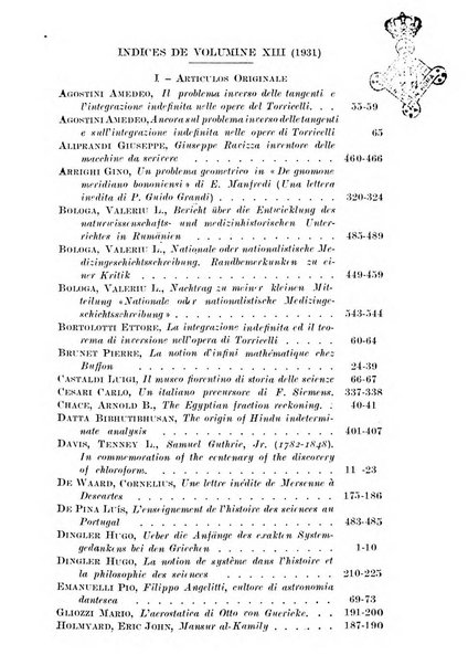 Archeion archivio di storia della scienza