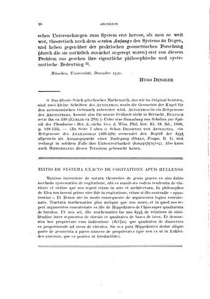 Archeion archivio di storia della scienza