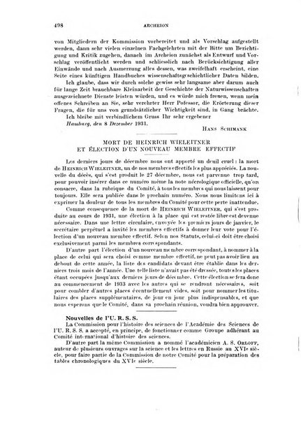 Archeion archivio di storia della scienza