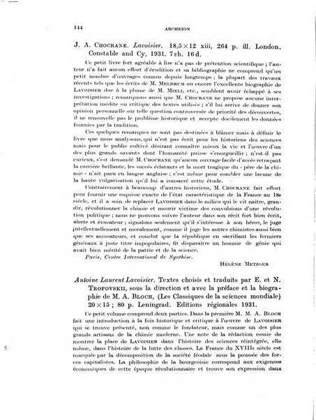 Archeion archivio di storia della scienza