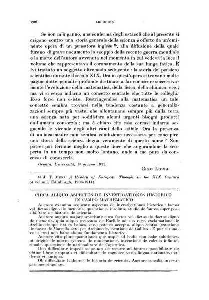 Archeion archivio di storia della scienza