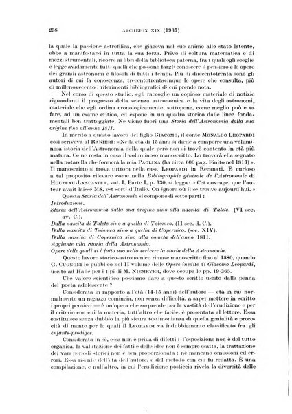 Archeion archivio di storia della scienza