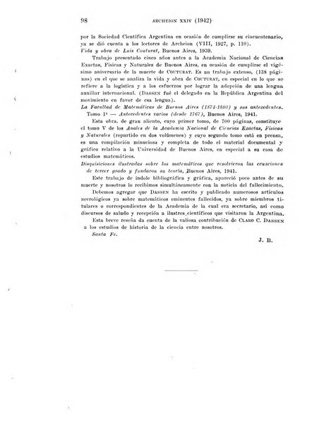 Archeion archivio di storia della scienza