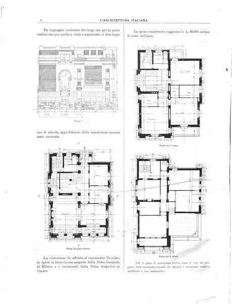 L'architettura italiana periodico mensile di costruzione e di architettura pratica