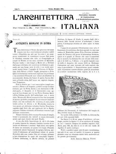 L'architettura italiana periodico mensile di costruzione e di architettura pratica