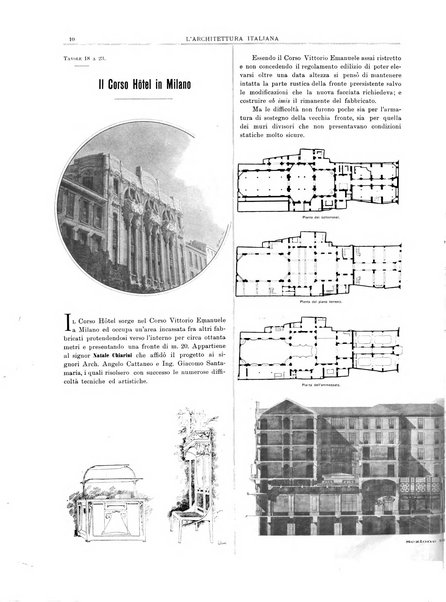 L'architettura italiana periodico mensile di costruzione e di architettura pratica