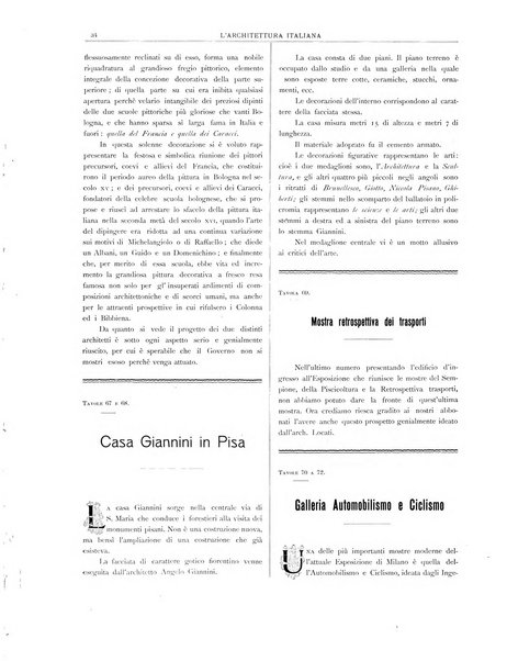 L'architettura italiana periodico mensile di costruzione e di architettura pratica