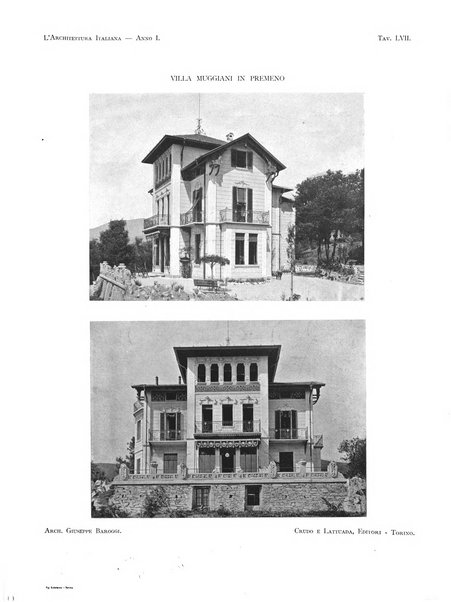 L'architettura italiana periodico mensile di costruzione e di architettura pratica