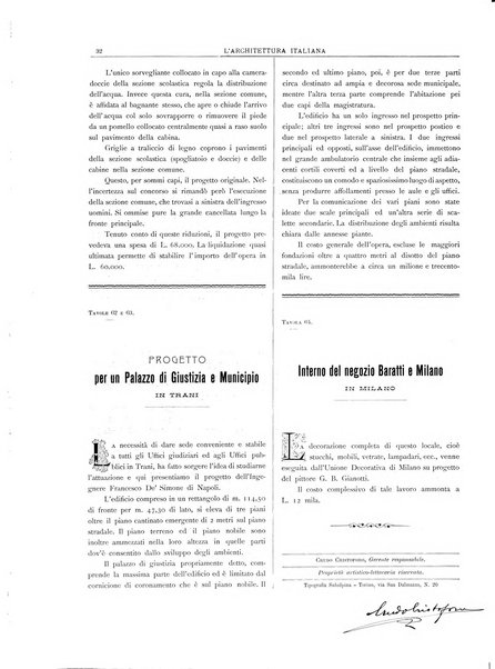 L'architettura italiana periodico mensile di costruzione e di architettura pratica