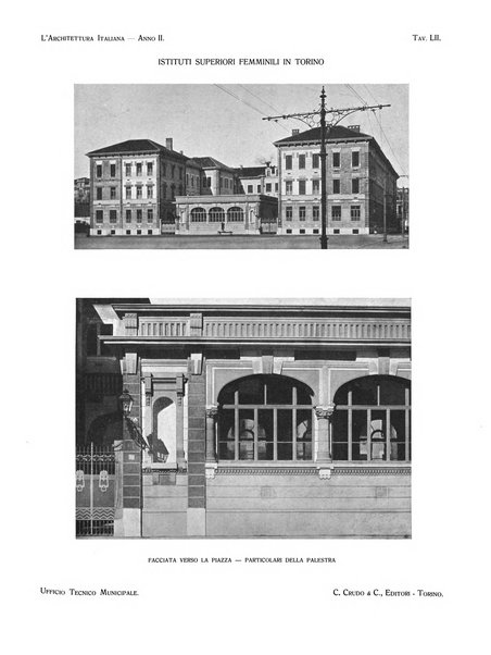 L'architettura italiana periodico mensile di costruzione e di architettura pratica