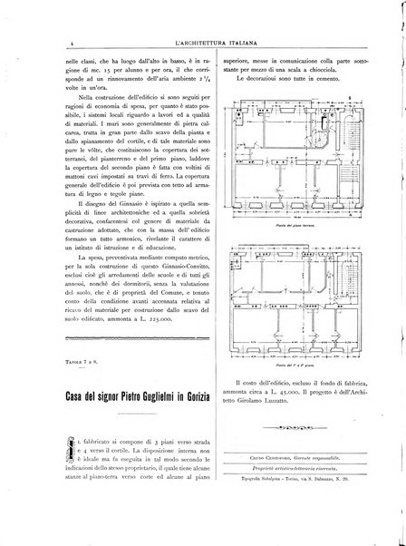 L'architettura italiana periodico mensile di costruzione e di architettura pratica