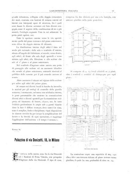 L'architettura italiana periodico mensile di costruzione e di architettura pratica