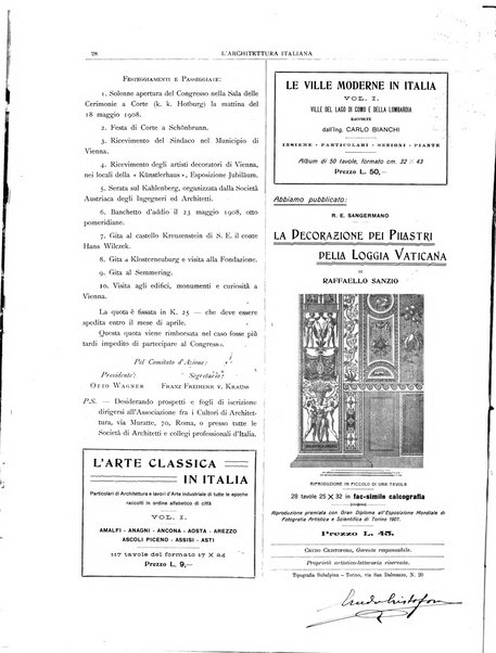 L'architettura italiana periodico mensile di costruzione e di architettura pratica