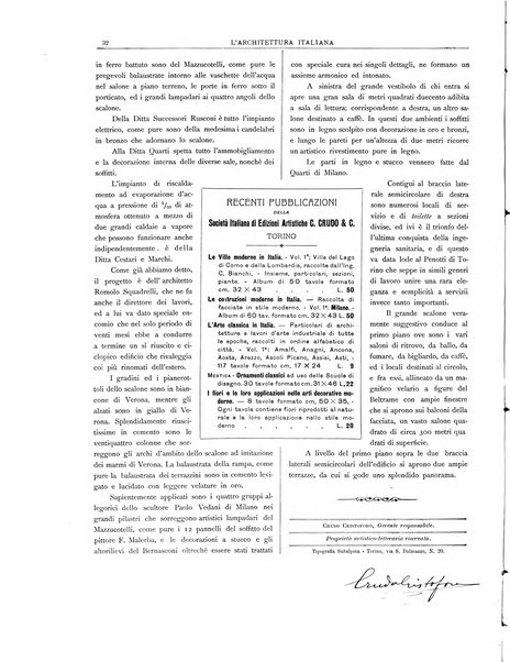 L'architettura italiana periodico mensile di costruzione e di architettura pratica