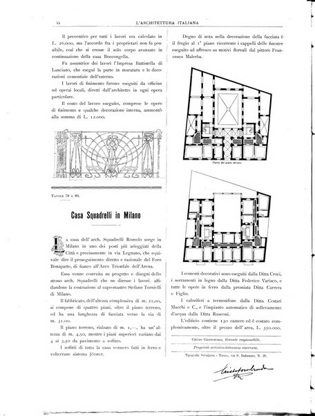 L'architettura italiana periodico mensile di costruzione e di architettura pratica