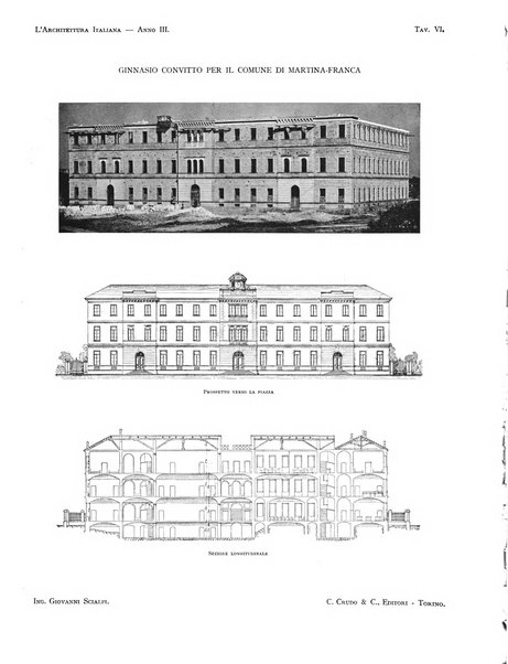 L'architettura italiana periodico mensile di costruzione e di architettura pratica