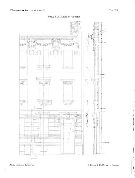 L'architettura italiana periodico mensile di costruzione e di architettura pratica