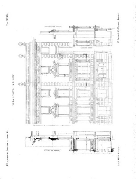 L'architettura italiana periodico mensile di costruzione e di architettura pratica