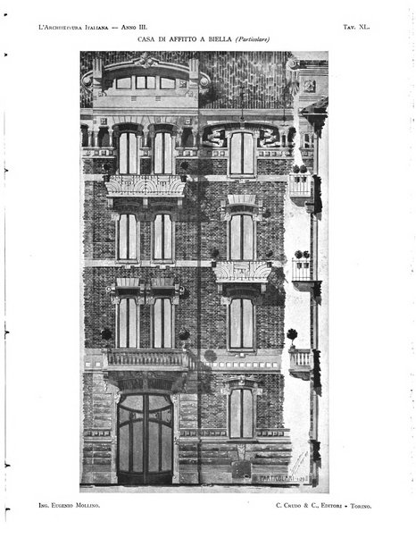 L'architettura italiana periodico mensile di costruzione e di architettura pratica