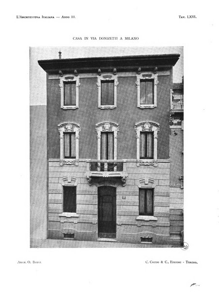 L'architettura italiana periodico mensile di costruzione e di architettura pratica