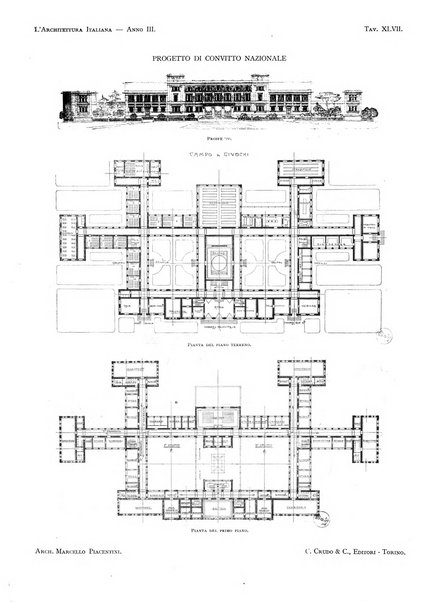 L'architettura italiana periodico mensile di costruzione e di architettura pratica