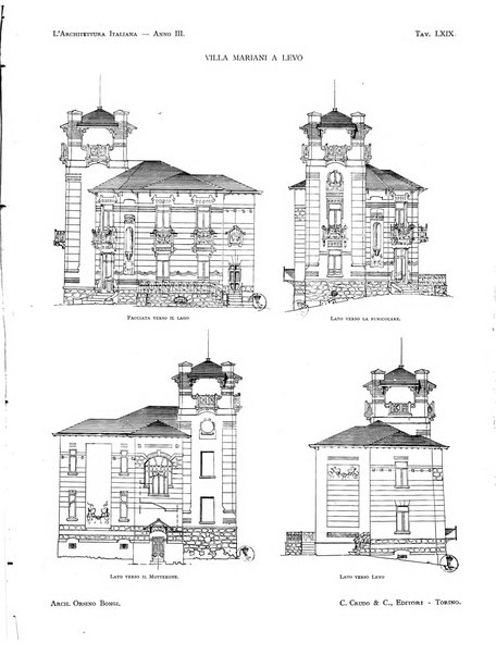 L'architettura italiana periodico mensile di costruzione e di architettura pratica