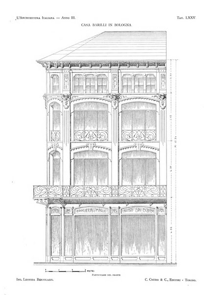 L'architettura italiana periodico mensile di costruzione e di architettura pratica