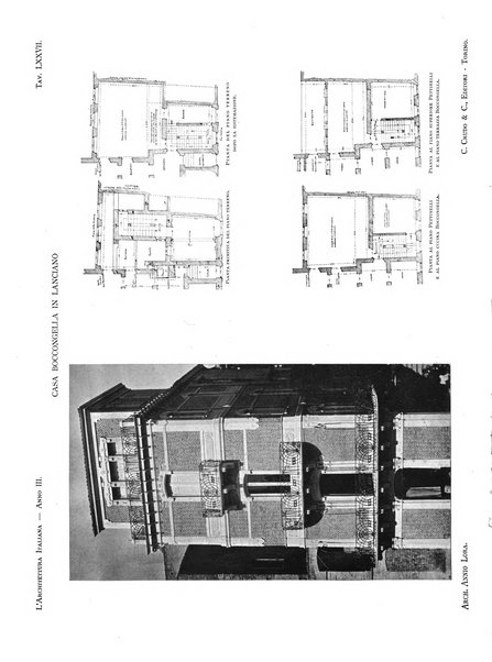 L'architettura italiana periodico mensile di costruzione e di architettura pratica