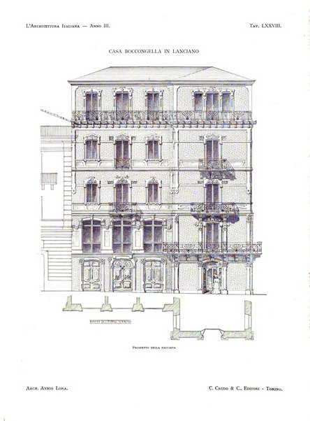 L'architettura italiana periodico mensile di costruzione e di architettura pratica