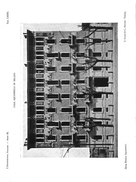 L'architettura italiana periodico mensile di costruzione e di architettura pratica