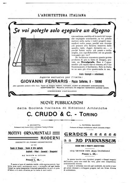 L'architettura italiana periodico mensile di costruzione e di architettura pratica