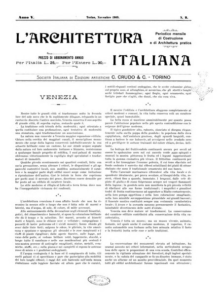 L'architettura italiana periodico mensile di costruzione e di architettura pratica