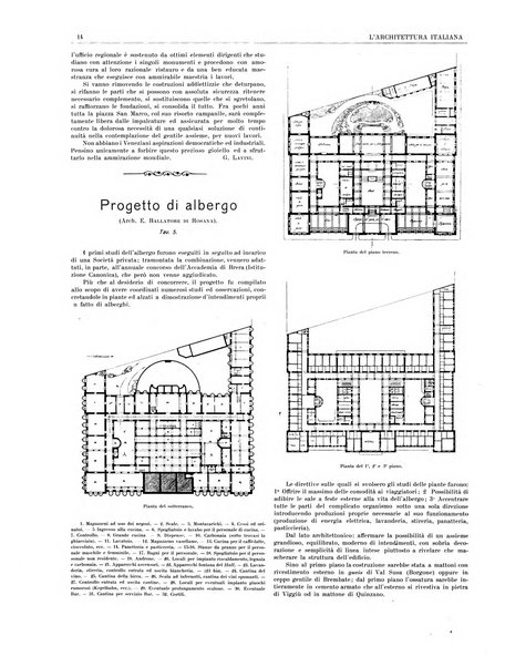 L'architettura italiana periodico mensile di costruzione e di architettura pratica