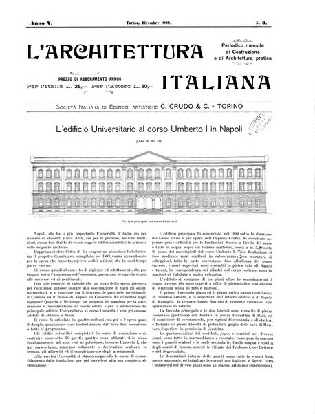 L'architettura italiana periodico mensile di costruzione e di architettura pratica