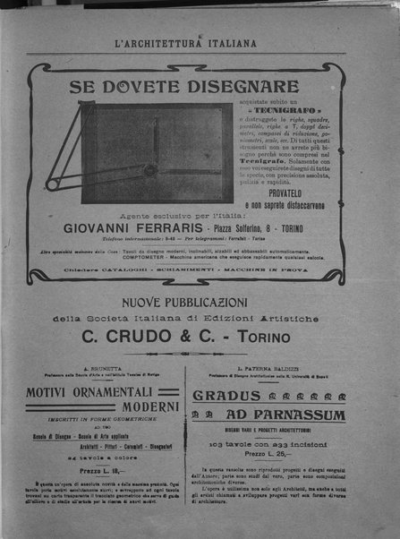 L'architettura italiana periodico mensile di costruzione e di architettura pratica