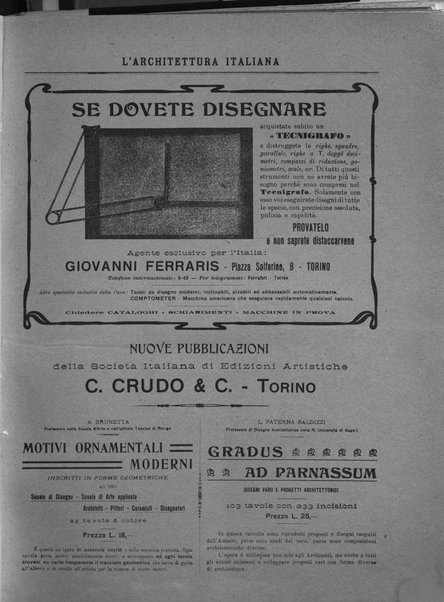 L'architettura italiana periodico mensile di costruzione e di architettura pratica