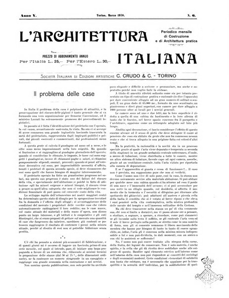 L'architettura italiana periodico mensile di costruzione e di architettura pratica