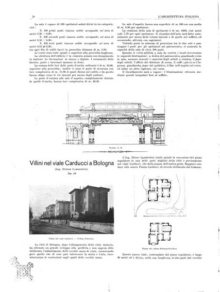 L'architettura italiana periodico mensile di costruzione e di architettura pratica