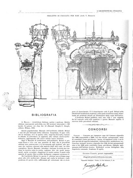 L'architettura italiana periodico mensile di costruzione e di architettura pratica