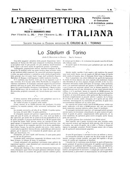 L'architettura italiana periodico mensile di costruzione e di architettura pratica