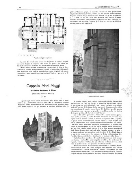 L'architettura italiana periodico mensile di costruzione e di architettura pratica