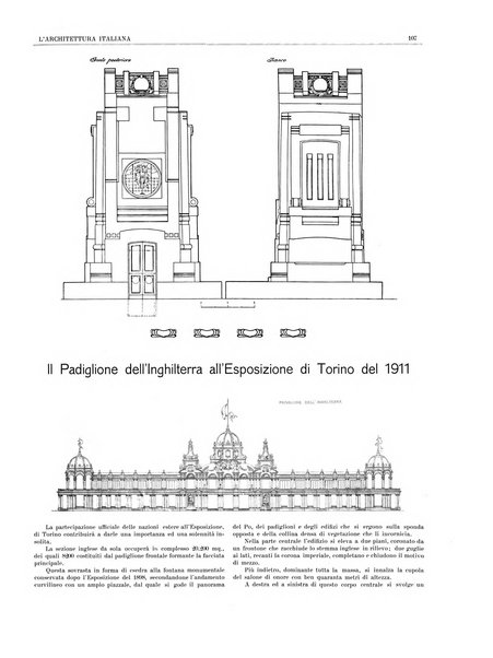 L'architettura italiana periodico mensile di costruzione e di architettura pratica