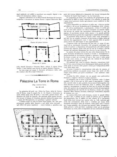 L'architettura italiana periodico mensile di costruzione e di architettura pratica